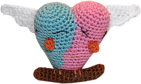 Knit Knacks Lovebirds Organic Cotton Small Dog Toy